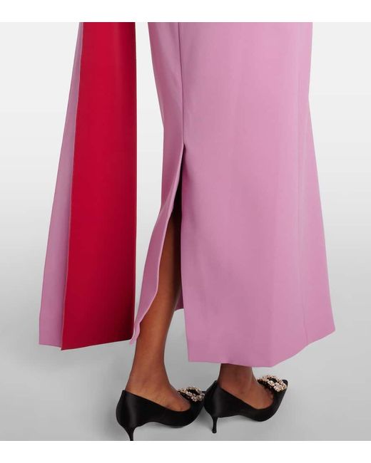Abito Midi Maite Con Mantella di Roksanda in Pink