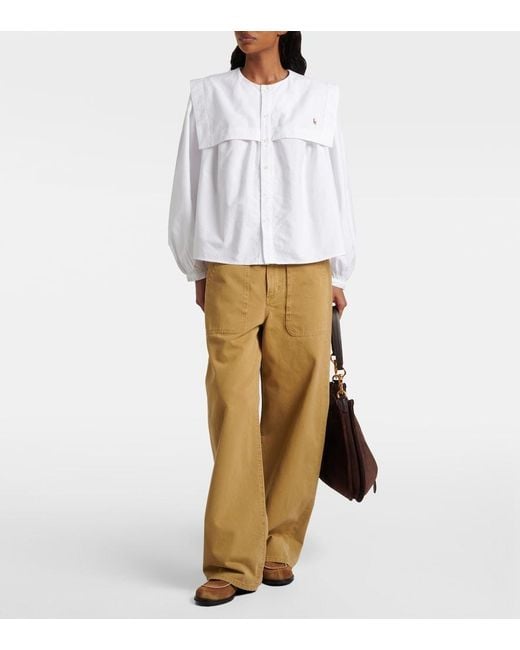 Polo Ralph Lauren White Cotton Oxford Shirt