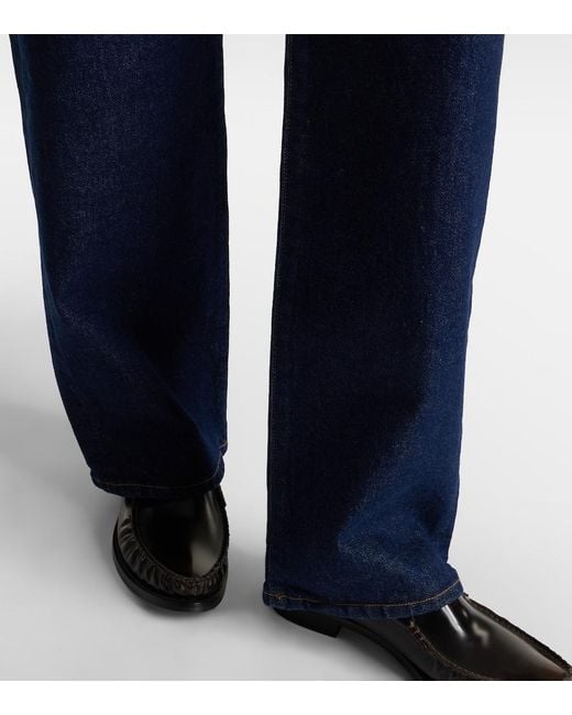Agolde Blue Harper Mid-Rise Straight Jeans