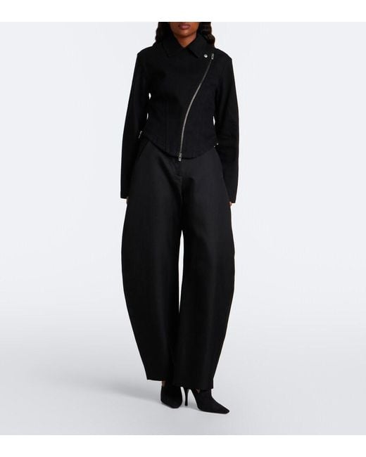 Alaïa Blue Denim Biker Jacket
