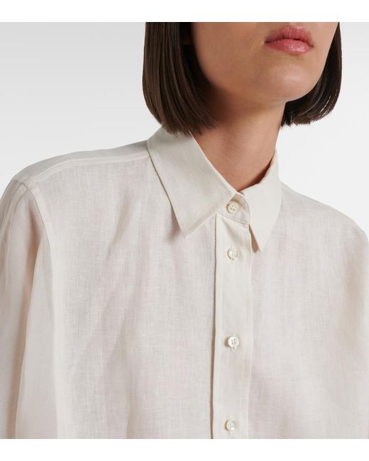 Brunello Cucinelli White Linen Shirt