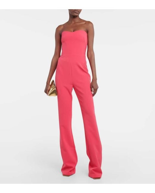 Safiyaa Red Jumpsuit Immie Aus Crepe