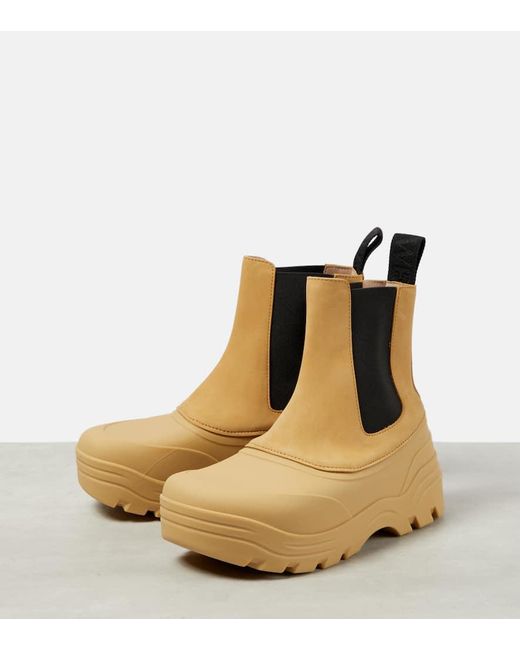 Loewe Natural Field Leather Chelsea Boots