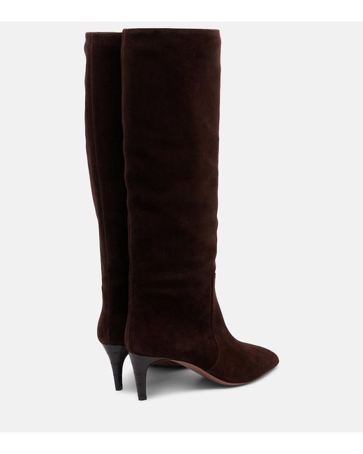 Paris Texas Brown Stiletto Suede Knee-High Boots
