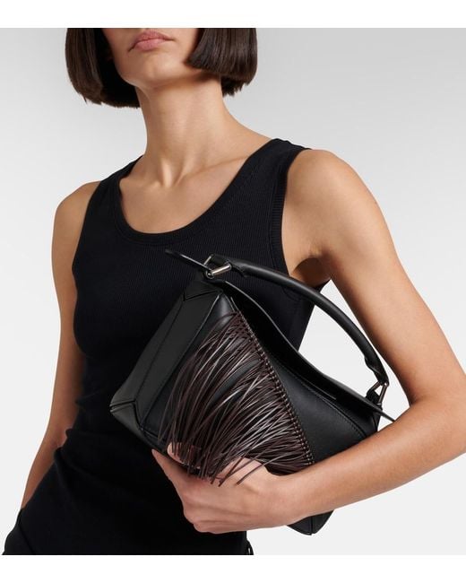 Borsa Puzzle Small di Loewe in Black