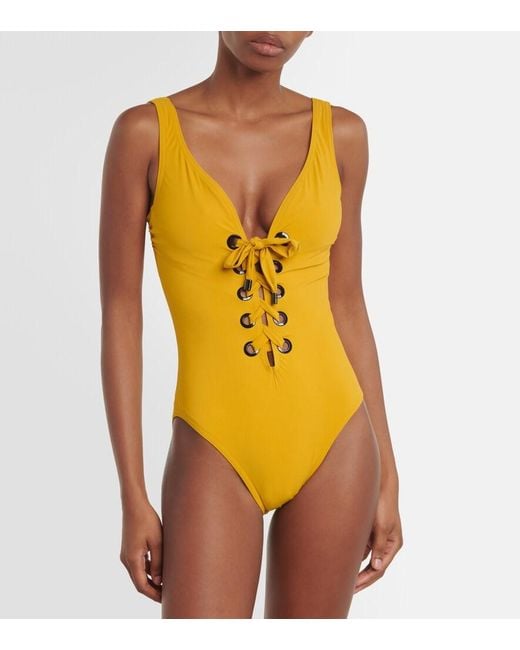 Karla Colletto Yellow Lucy Swimsuit