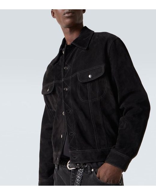 Studio Nicholson Black X Aaron Levine Boston Suede Jacket for men