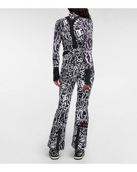 Dolce & Gabbana Multicolor Logo-print Ski Salopettes