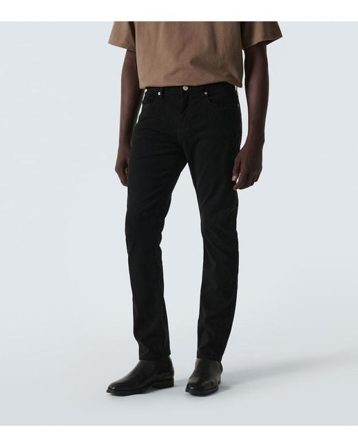 FRAME Black L'Homme Mid-Rise Slim Jeans for men