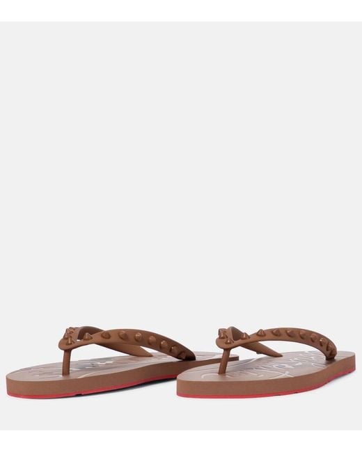 Christian Louboutin Pink Pantoletten Loubi Flip Donna