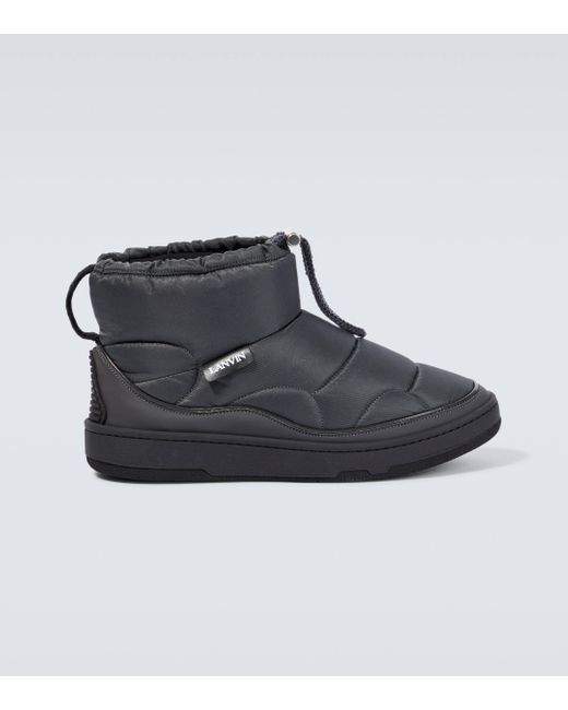 Lanvin Black Curb Snow Boots for men