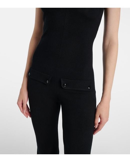 Courreges Black Logo Jumpsuit