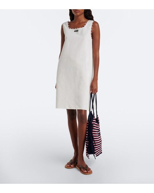 Miu Miu Purple Ivy Crochet Striped Shopper