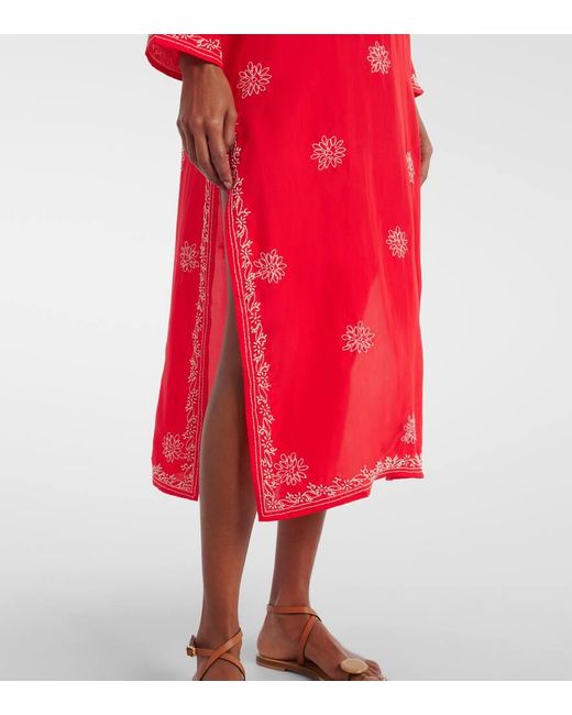 Caftano di Juliet Dunn in Red