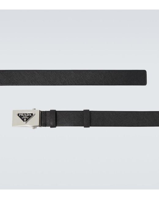 Prada Guertel Aus Saffiano-Leder in Black für Herren