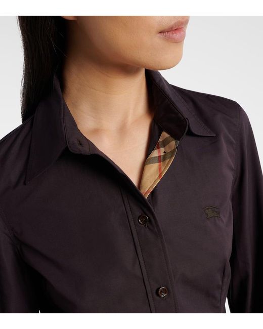 Burberry Purple Eliza Cotton Poplin Shirt