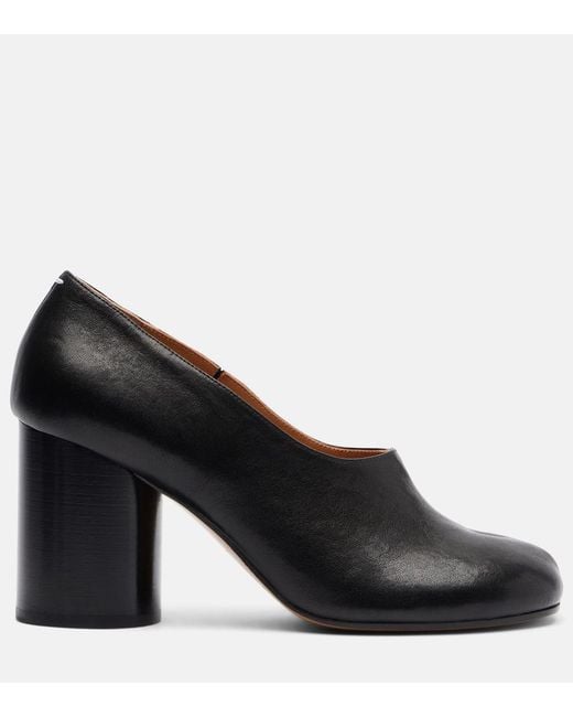 Maison Margiela Black Tabi 80 Leather Pumps