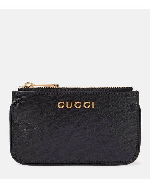 Gucci Black Logo Leather Card Case
