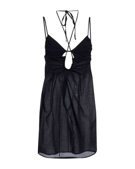 Nensi Dojaka Exclusive To Mytheresa – Cutout Halterneck Minidress in Black | Lyst UK