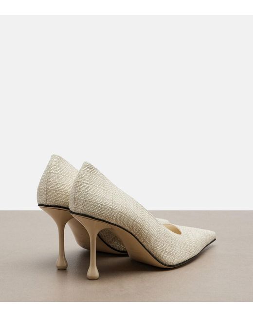 Jimmy Choo White Ixia Woven Pumps
