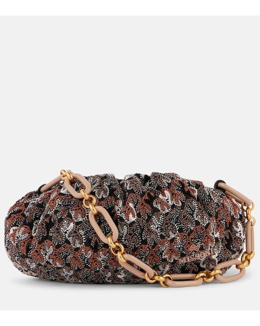 Missoni Brown Medium Beaded Shoulder Bag
