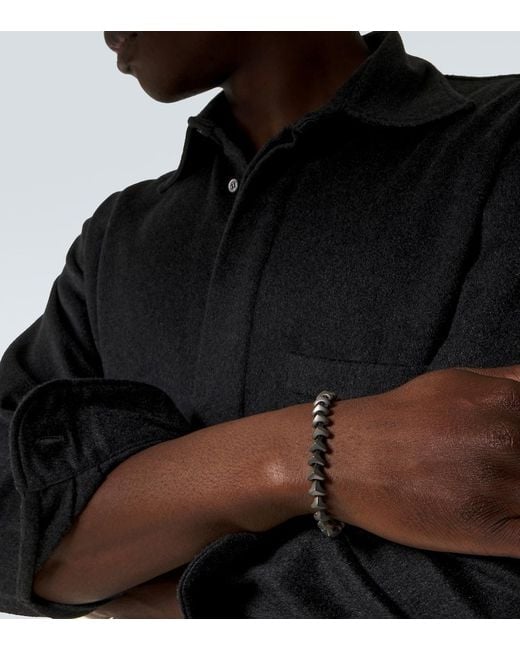 David Yurman Metallic Armory Sterling And Titanium Bracelet for men