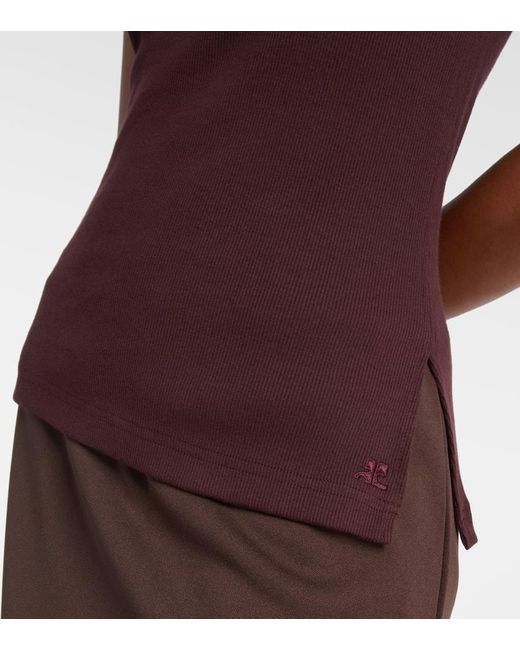 Courreges Purple Top Transverse '90S Aus Baumwolle