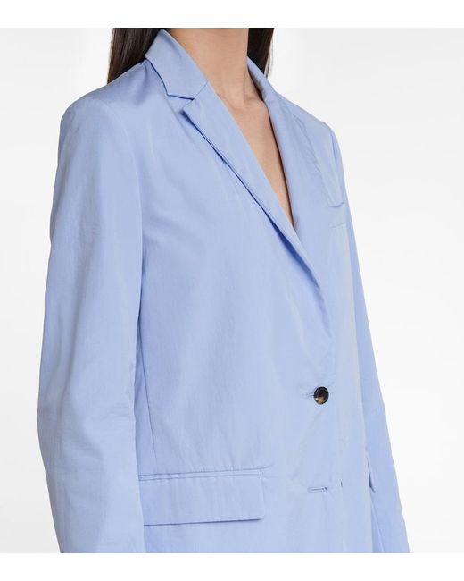 Dries Van Noten Blue Cotton Poplin Blazer