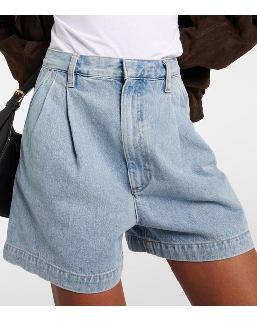 Agolde Blue Becker Denim Shorts