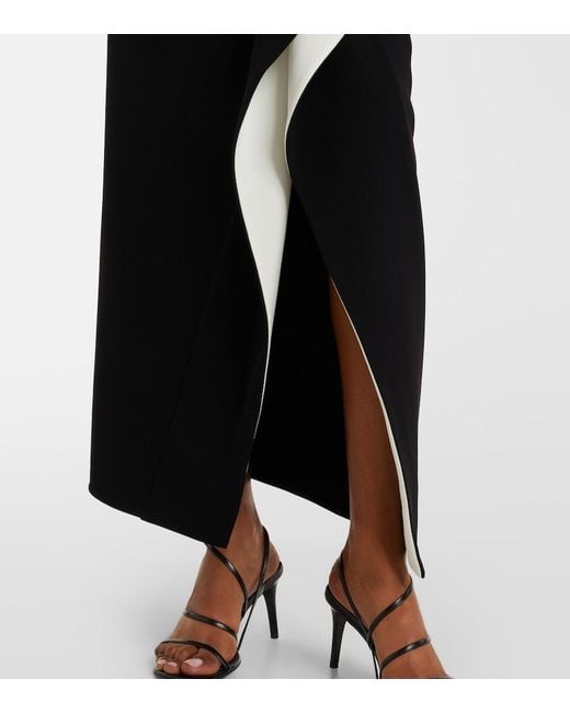 Proenza Schouler Black Cella Ruffled Crêpe Maxi Skirt