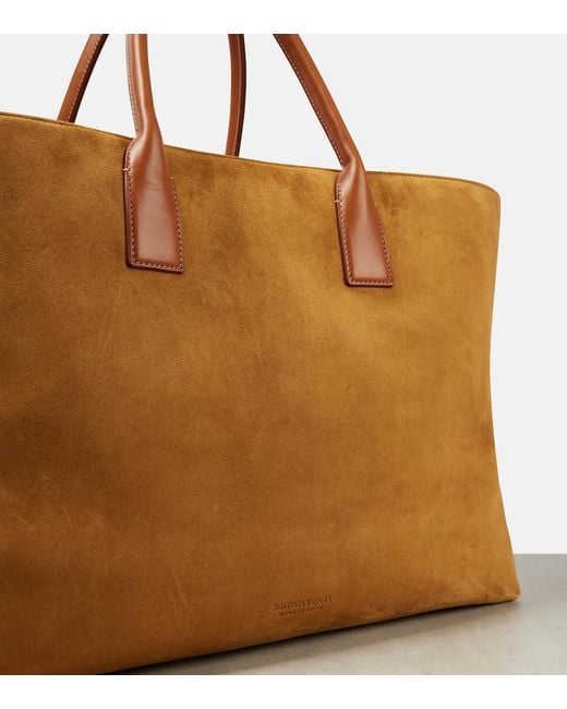 Bottega Veneta Brown Tote Bag Cabat Large Aus Veloursleder
