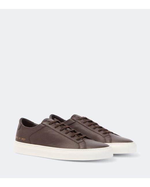 Common Projects Brown Achilles Leather Sneakers for men