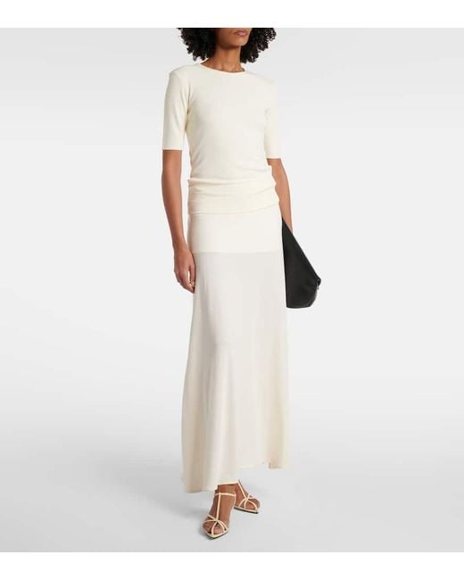 Jil Sander White Midirock Aus Crepe