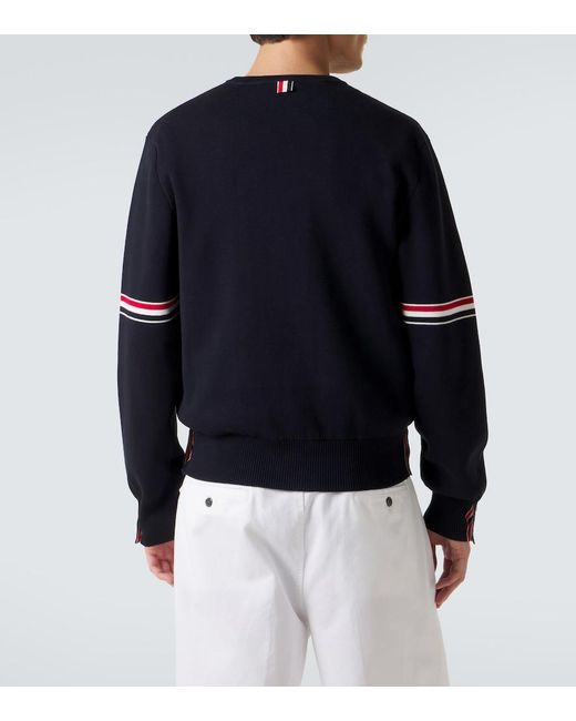 Thom Browne Blue Cotton Sweater for men