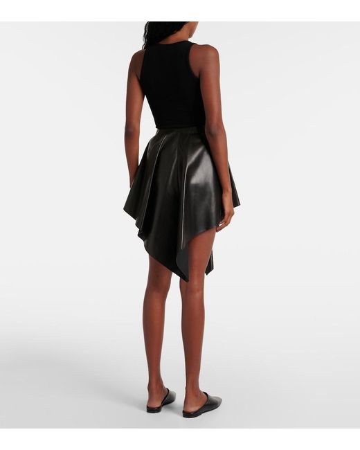 Alaïa Black Leather Skirts
