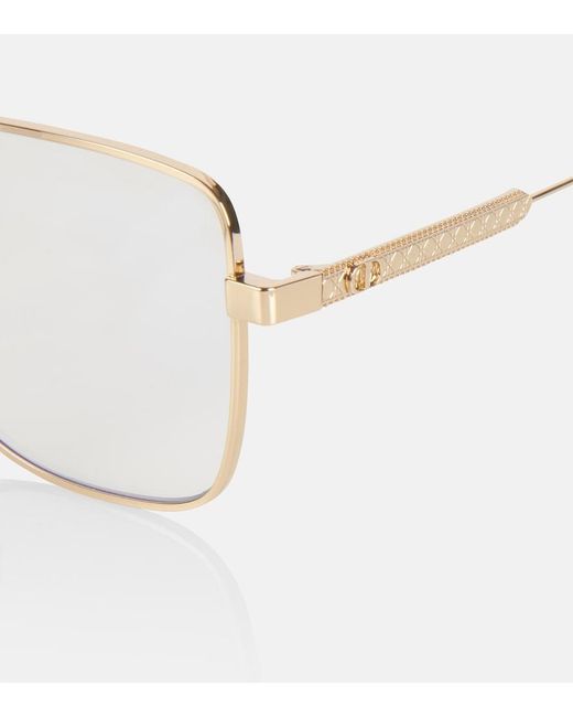 Dior Metallic Diorcannageo S1F Square Glasses