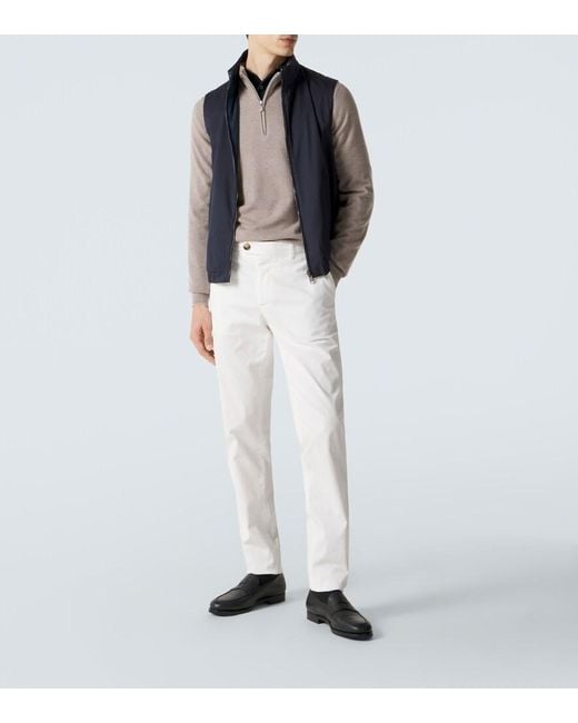Canali Blue Reversible Vest for men