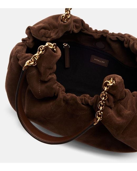 DeMellier London Brown Miami Medium Suede Shoulder Bag