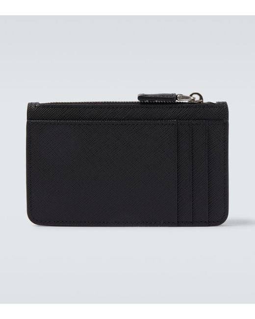 Prada Portemonnaie Aus Saffiano-Leder in Black für Herren