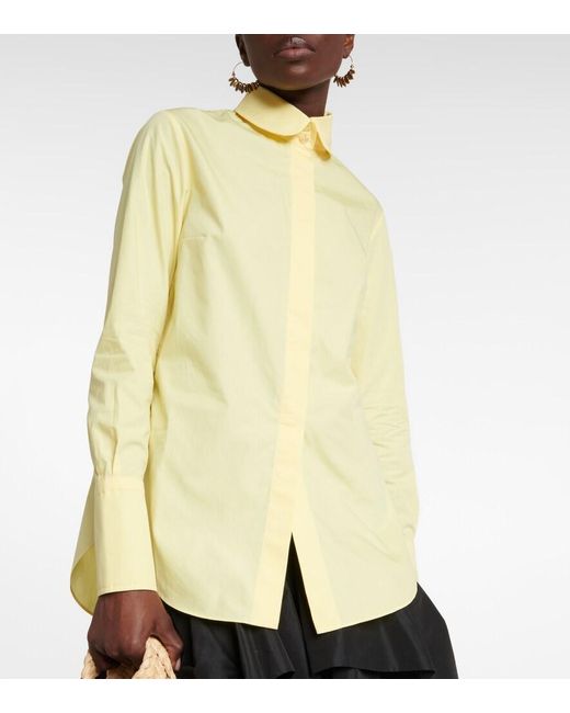 Patou Yellow Oversized Cotton Poplin Shirt