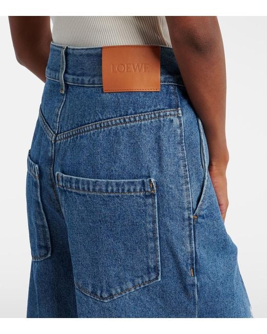 Loewe Blue Denim Anagram Shorts