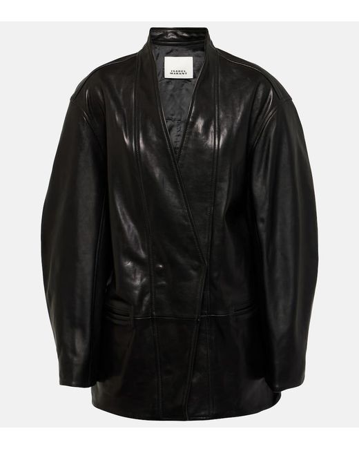 Isabel Marant Black Lederjacke Ikena