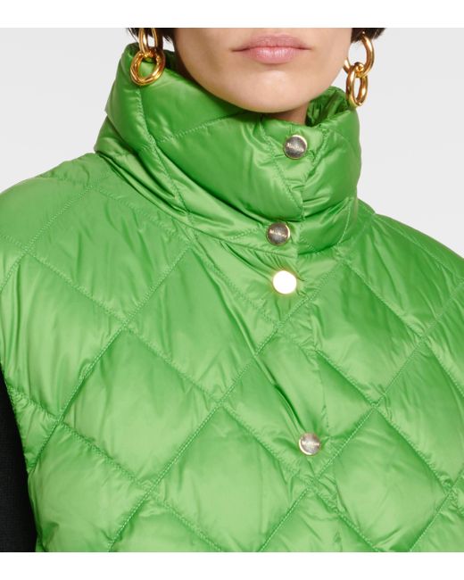 Max Mara Green The Cube Gsoft Quilted Vest