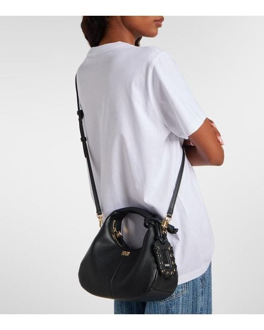 Ganni Black Mini Tote Bag