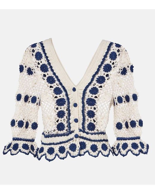 Cardigan Bouquette di Anna Kosturova in Blue