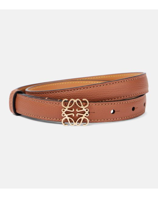 Loewe Brown Anagram Leather Belt