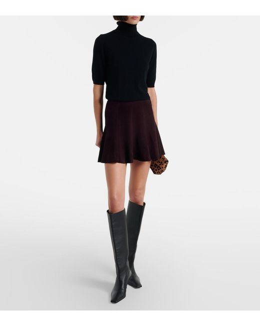Stouls Red Mila Suede Miniskirt