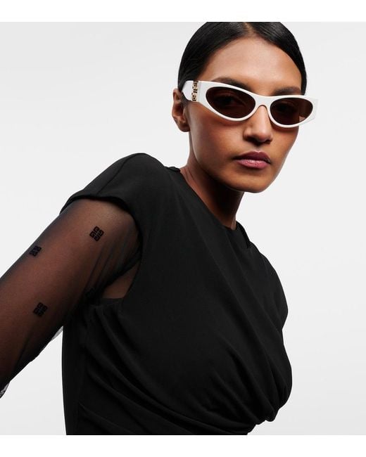 Givenchy Brown 4G Cat-Eye Sunglasses