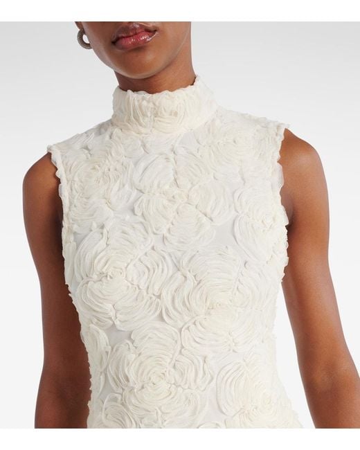 ROTATE BIRGER CHRISTENSEN White Maxikleid Aus Mesh