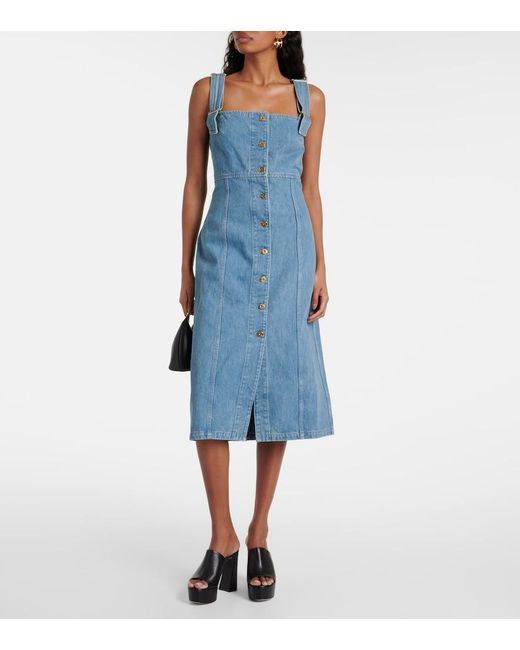 Patou Blue Denim Midi Dress